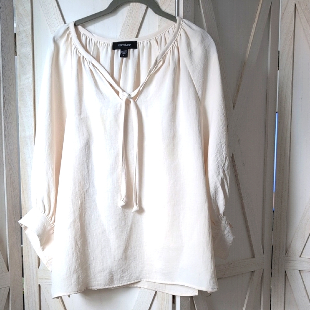 Cream Top From Karen Kane Size L